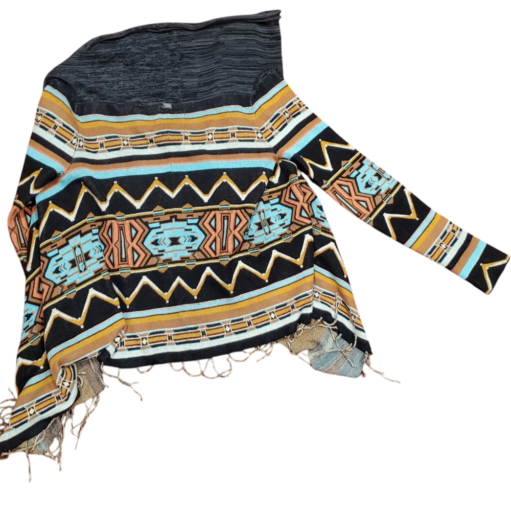 Colorful Geometric Patterned Cardigan - Picture 2 of 7